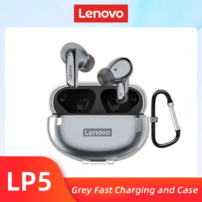 Original Lenovo LP5 Wireless Bluetooth Earbuds HiFi Music Earphones Headphones Sports Waterproof Headset With Mic Earbuds New