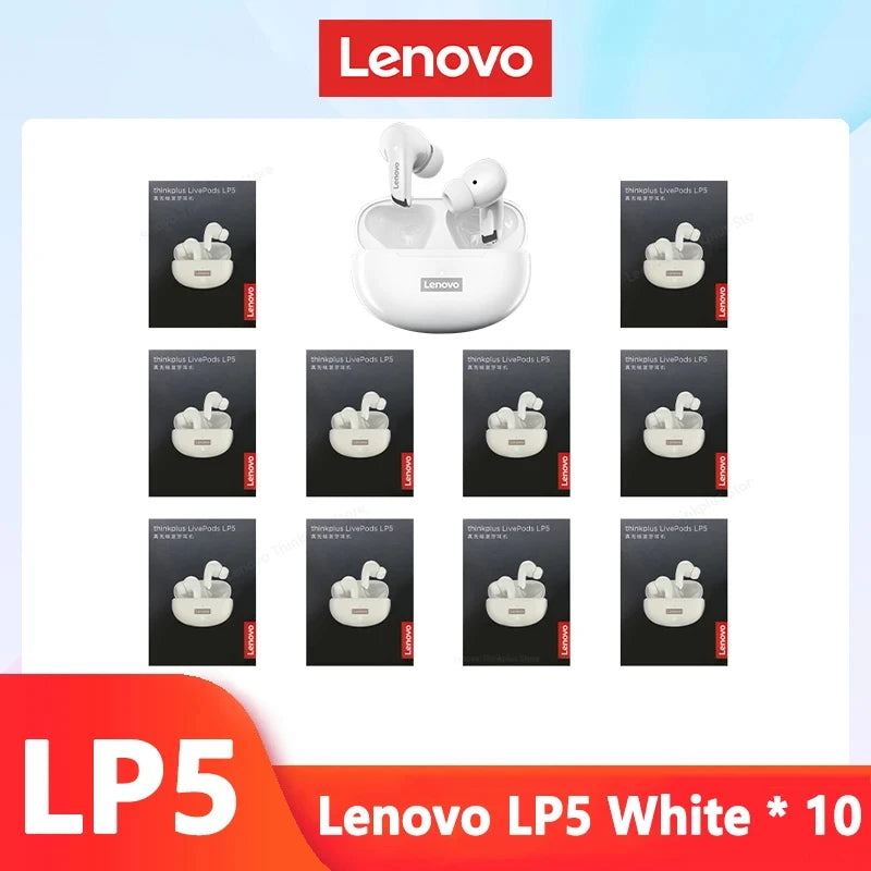 Original Lenovo LP5 Wireless Bluetooth Earbuds HiFi Music Earphones Headphones Sports Waterproof Headset With Mic Earbuds New