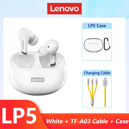 Original Lenovo LP5 Wireless Bluetooth Earbuds HiFi Music Earphones Headphones Sports Waterproof Headset With Mic Earbuds New