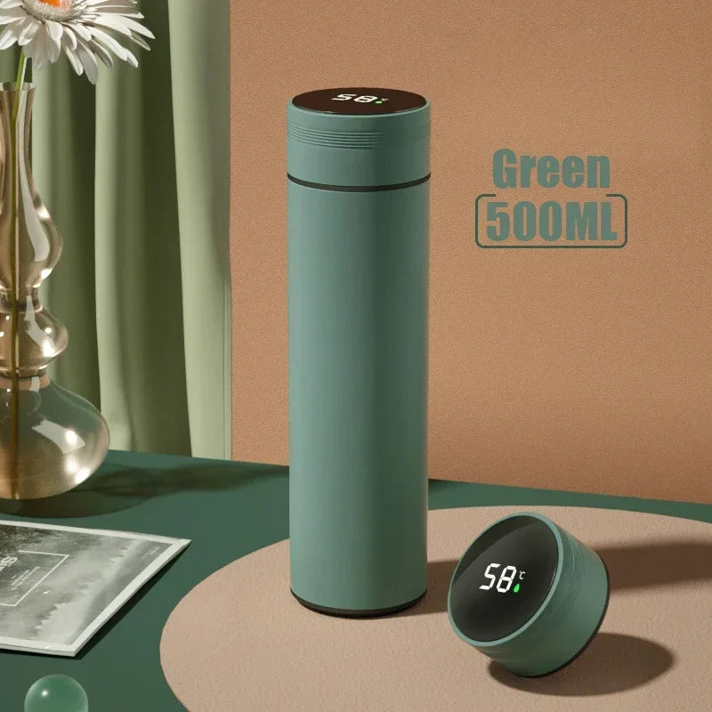 500ML Temperature Display Thermos Cup Stainless Steel Divided Thermos Bottle Outdoor Vacuum Insulated Cup Father's Day Gift