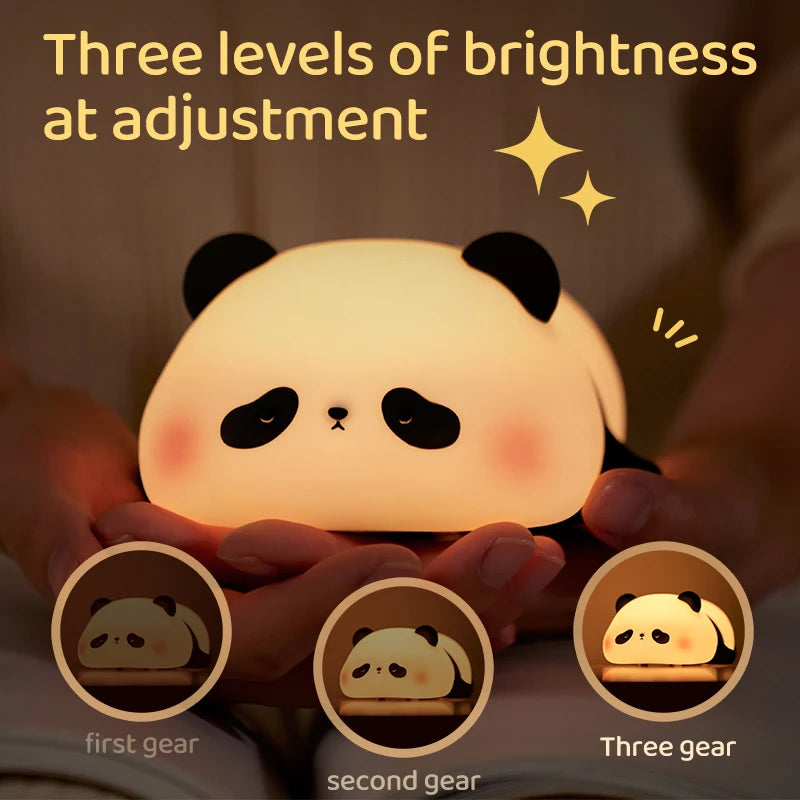 Lazy panda lamp