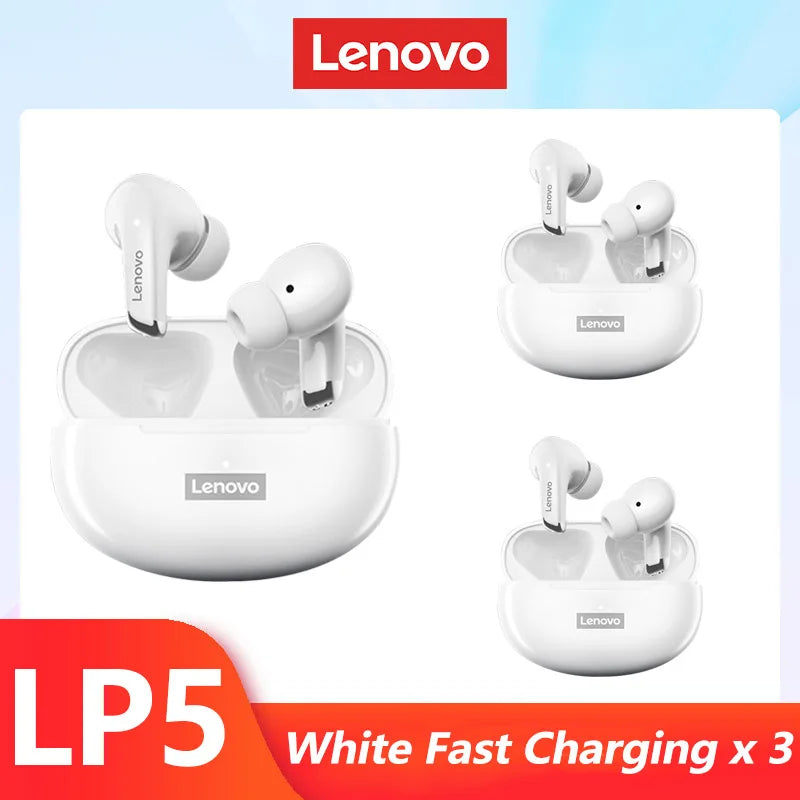 Original Lenovo LP5 Wireless Bluetooth Earbuds HiFi Music Earphones Headphones Sports Waterproof Headset With Mic Earbuds New