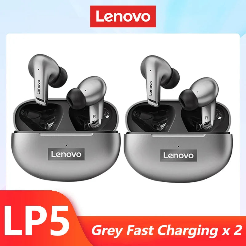 Original Lenovo LP5 Wireless Bluetooth Earbuds HiFi Music Earphones Headphones Sports Waterproof Headset With Mic Earbuds New