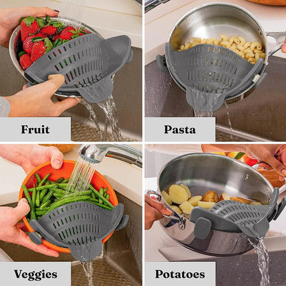 Silicone Clip-On Pan Strainer