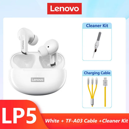 Original Lenovo LP5 Wireless Bluetooth Earbuds HiFi Music Earphones Headphones Sports Waterproof Headset With Mic Earbuds New