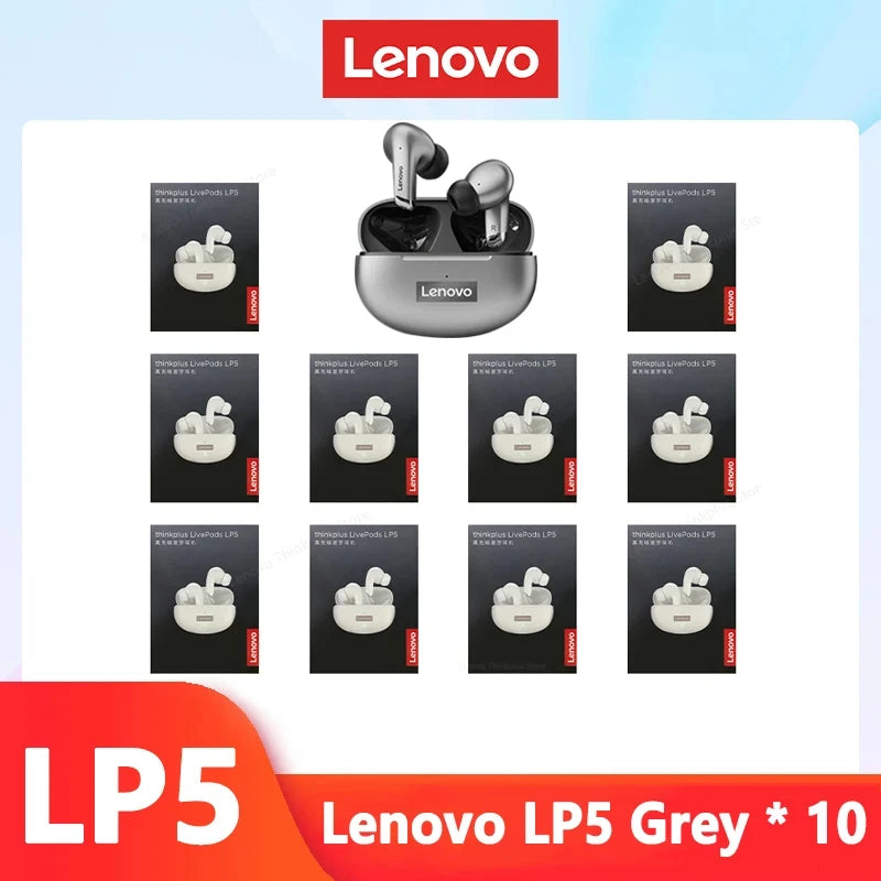 Original Lenovo LP5 Wireless Bluetooth Earbuds HiFi Music Earphones Headphones Sports Waterproof Headset With Mic Earbuds New