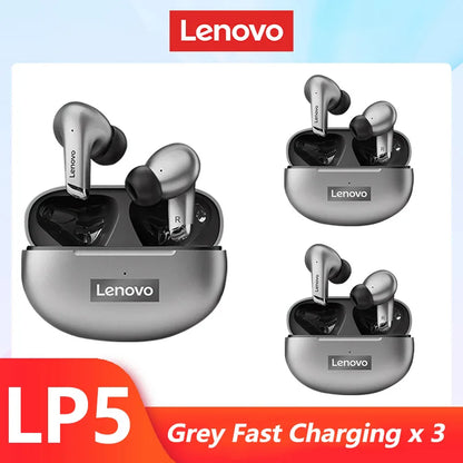 Original Lenovo LP5 Wireless Bluetooth Earbuds HiFi Music Earphones Headphones Sports Waterproof Headset With Mic Earbuds New